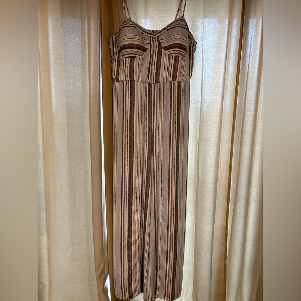 Sassy Blue, Gray & White Wide-Leg Romper with Sexy Leg Movement